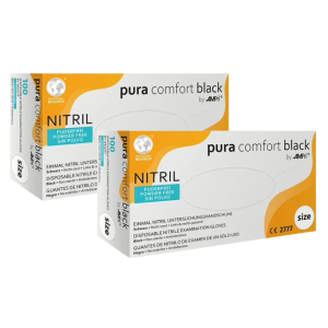 Rękawiczki nitrylowe Pura Comfort Black 100 szt.