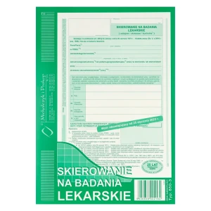 Skierowanie na badania A5 40 szt. Michalczyk i Prokop